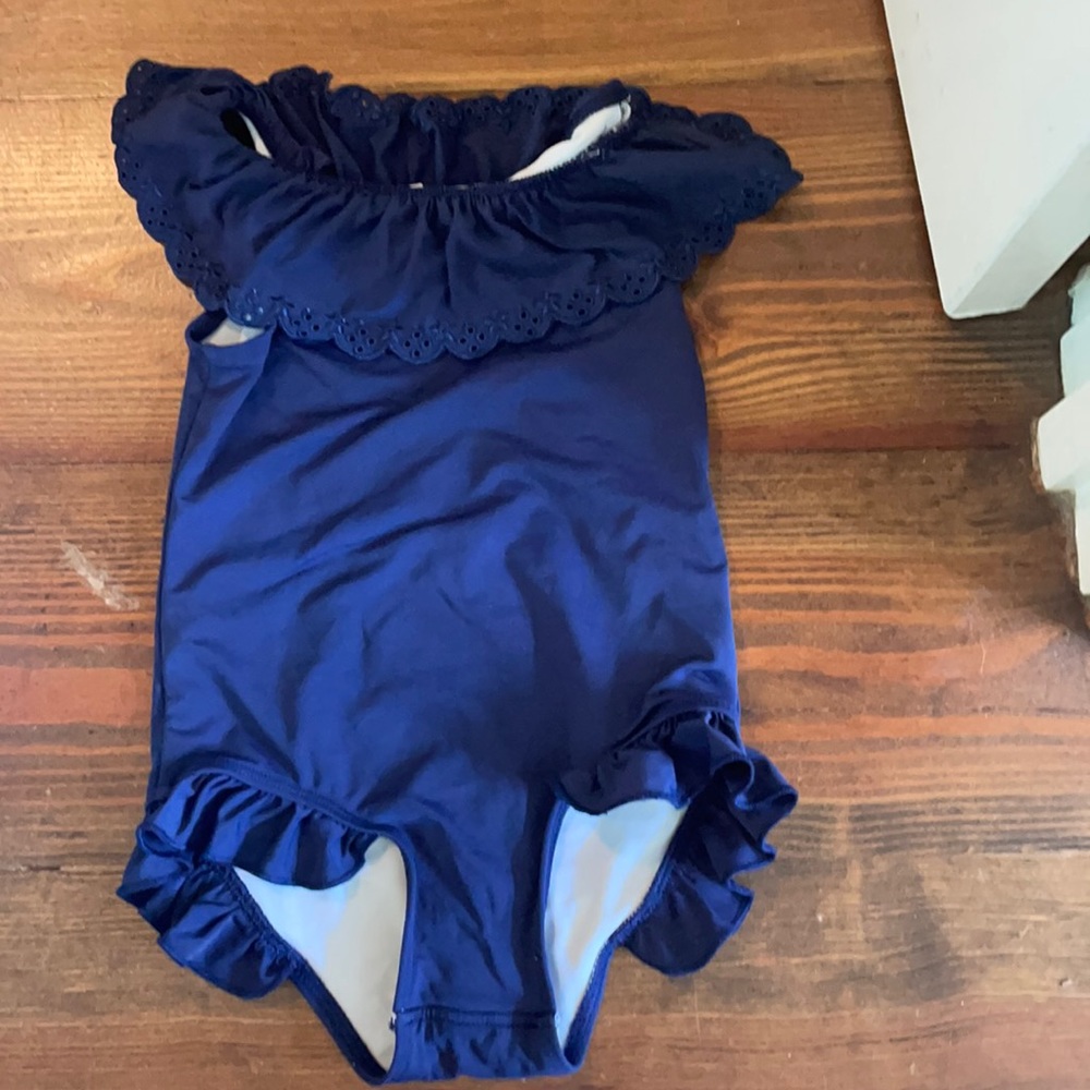 The Beaufort Bonnet Company navy eyelet swimsuit